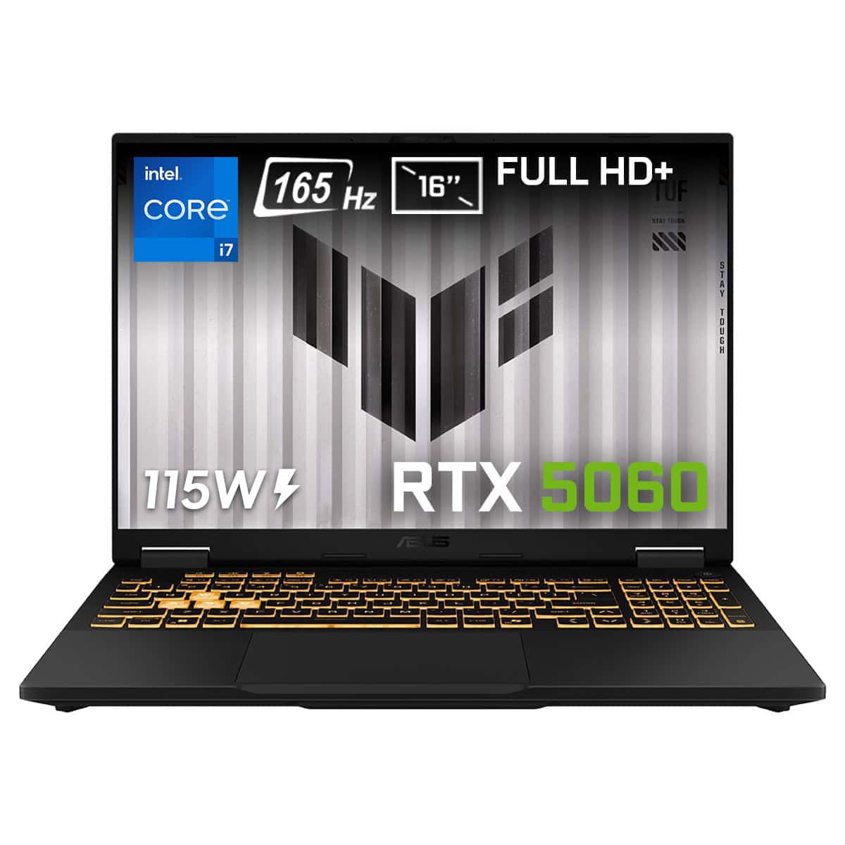 Asus Tuf Gaming F16 Fx608jmr Rv024 Gaming Intel Core I7 14650hx 16gb Ddr5 1tb Ssd Rtx5060 8gb 115w 16 Inç Full Hd+ 165hz Ips Level Freedos Gaming Laptop 1