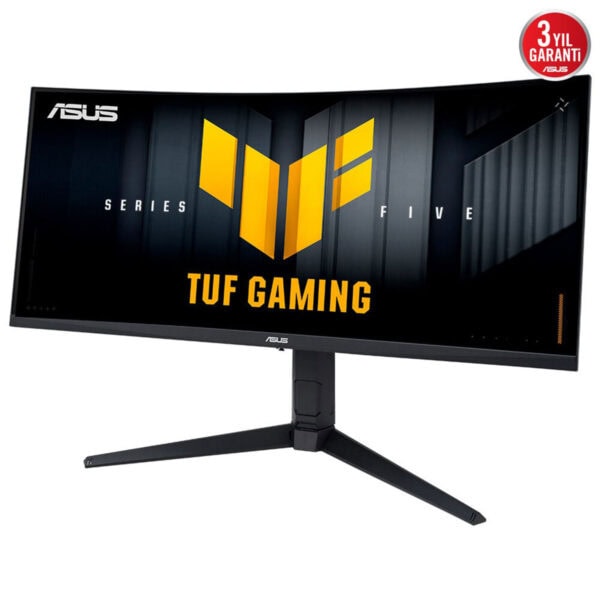 Yüksek performanslı gaming monitörü, ASUS TUF Gaming serisi, 165Hz yenileme hızı, 34 inç UltraWide ekran, gamers için ideal, detaylı görüntü ve kesintisiz oyun deneyimi.