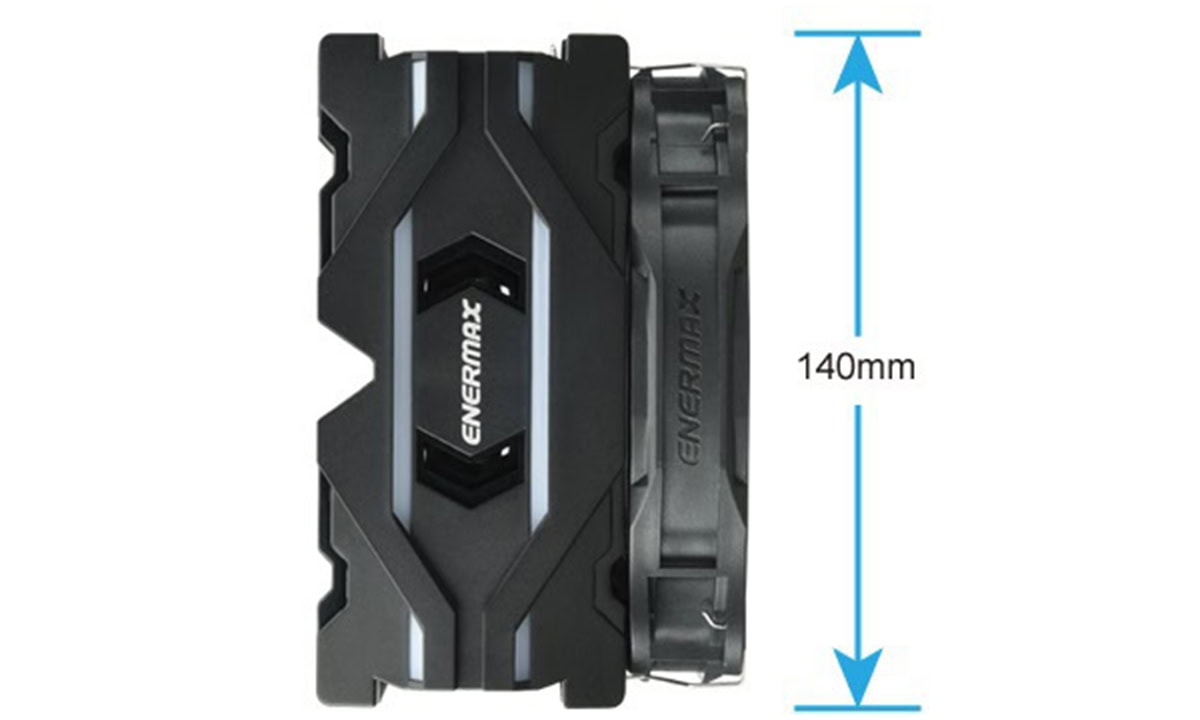 Genişletilmiş 140mm kanat tasarımı