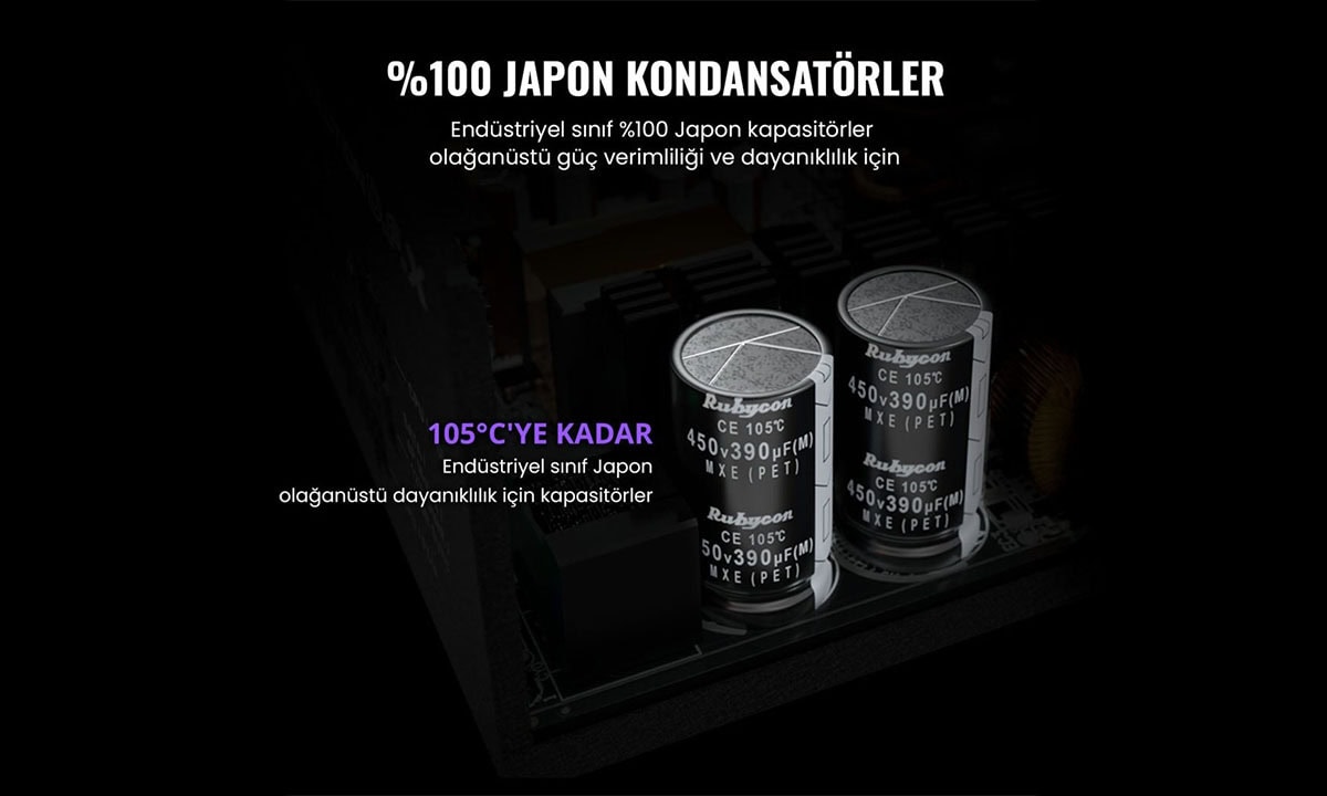 ENDÜSTRİYEL SINIF %100 JAPON KONDANSATÖRLER