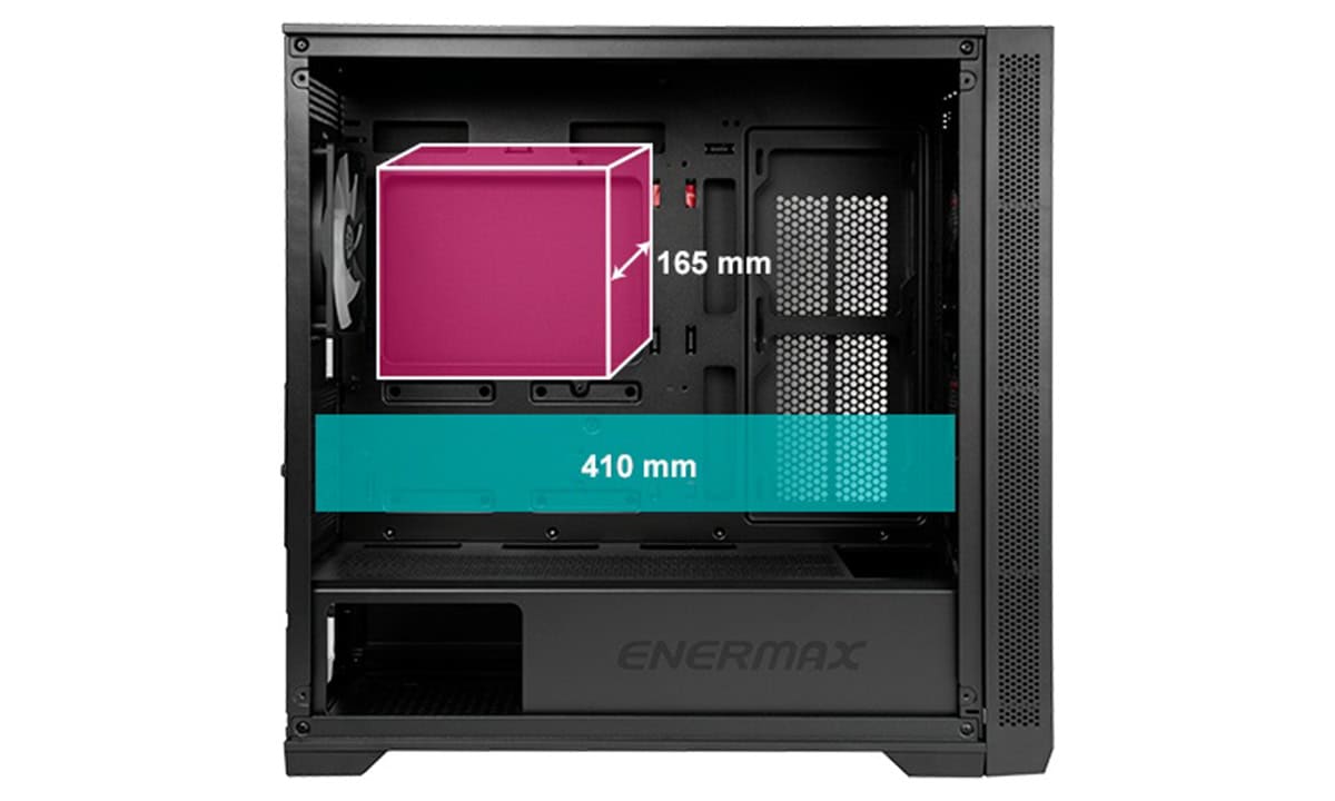 410mm Grafik Kartı ve 165mm Yüksekliğinde Hava Ssoğutucu Desteği