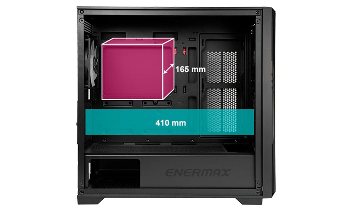 140mm Grafik Kartı ve 165mm Yüksekliğinde Hava Soğutucu Desteği