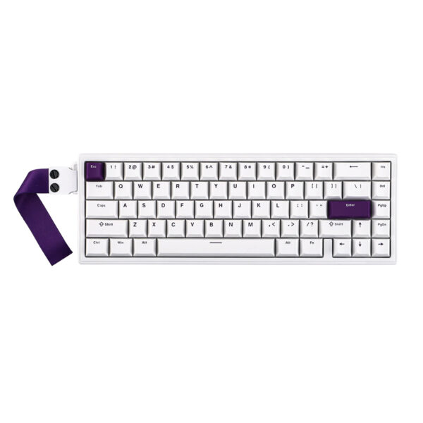 Epomaker He68 White Purple Hall Effect Magnetic Pink Manyetik Switch Rgb Hotswap Mekanik Gaming Klavye 2