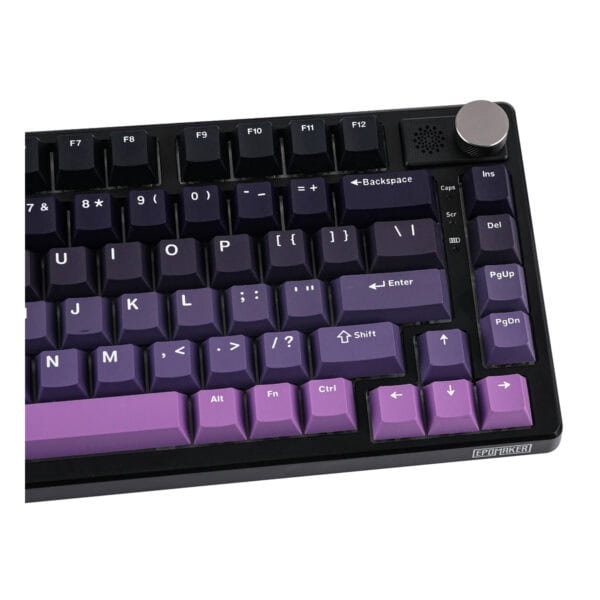 Epomaker He75 Mag Black Purple Hall Effect Gateron Magnetic White Manyetik Switch Rgb Kablosuz Hotswap Mekanik Gaming Klavye 6
