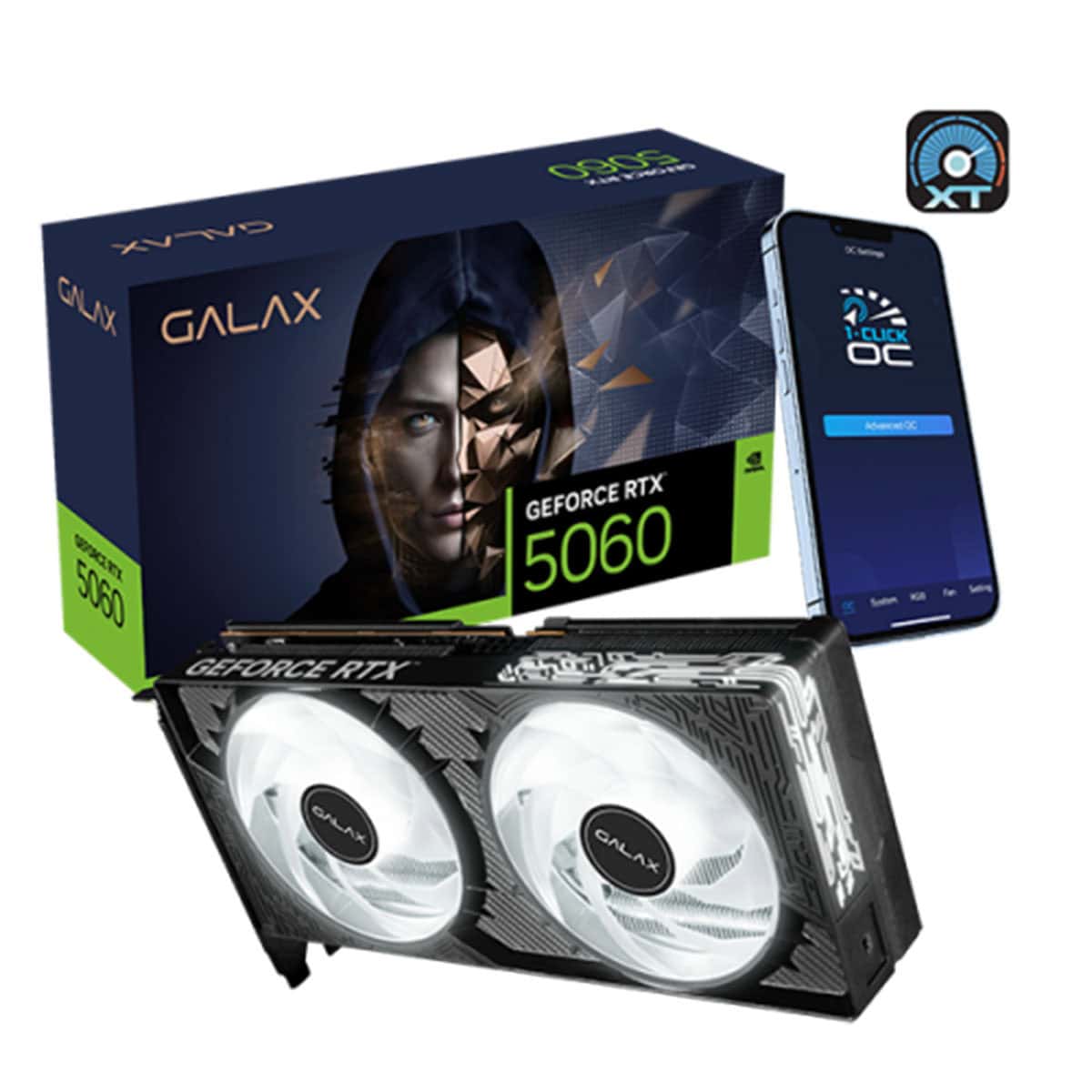 Galax Geforce Rtx 5060 1 Click Oc 8gb Gddr7 128 Bit Dlss 4 Ekran Karti 56nsn8mddcoc 2 Yil Birebir Degisim Garantili 1