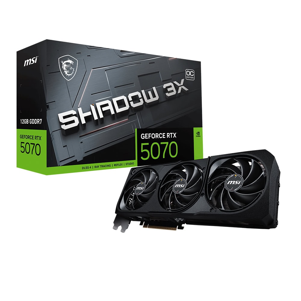 Msi Geforce Rtx 5070 12g Shadow 3x Oc 12gb Gddr7 192 Bit Dlss 4 Ekran Karti 1