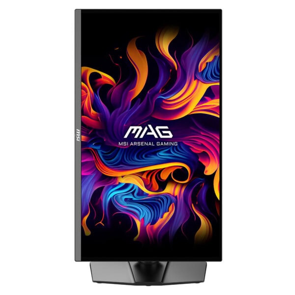 Ekran görüntüsü yüksek çözünürlüklü MSI ARSENAL GAMING monitörü, canlı ve renkli grafiklerle donatılmış modern oyun ekranı.