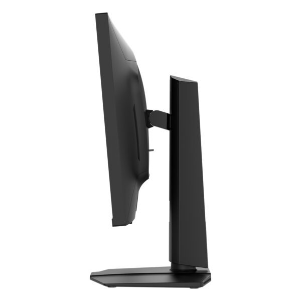 Yüksek çözünürlüklü gaming monitör side view, oyuncular ve esports için optimize edilmiş, ergonomik ve şık tasarıma sahip, gelişmiş görüntü ve ses özellikleriyle konsol ve PC oyun deneyimini artıran cihaz.