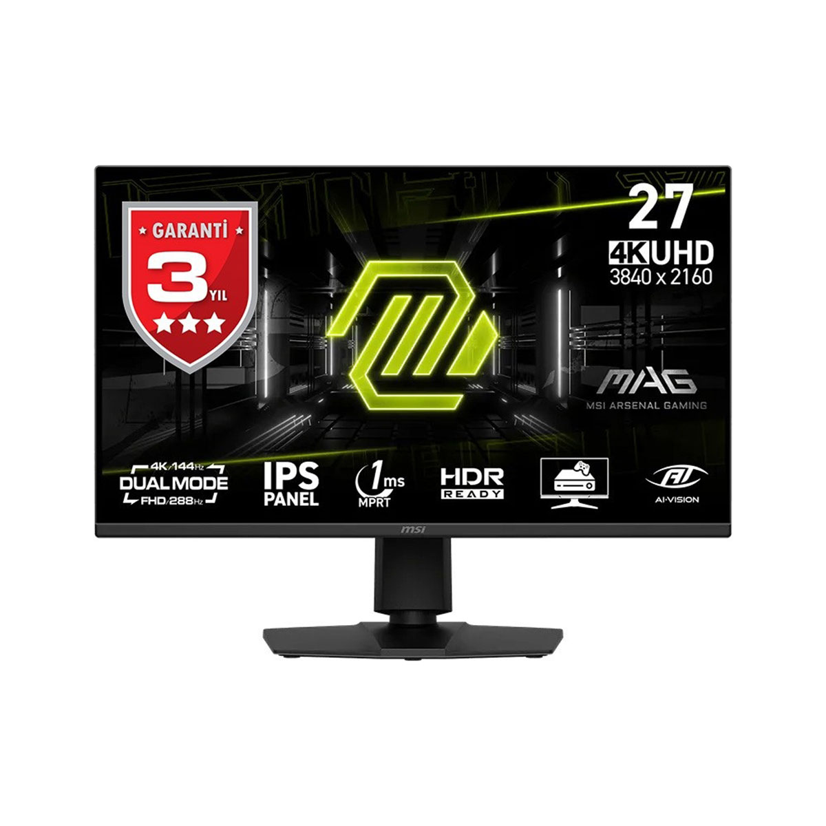 Msi Mag 275upd E14 27 Inç 144hz 4k Uhd 1ms 288hz Full Hd Dual Mode Freesync Premium Ips Pivot Gaming Monitör 1