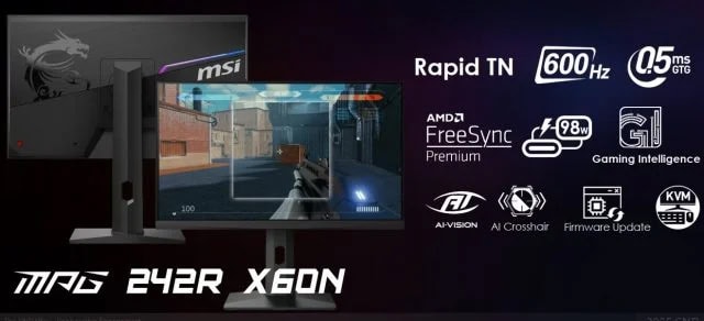 Msi Mpg 242r X60n 600hz Yenileme Hizli Monitor Ces 2025te Tanitildi