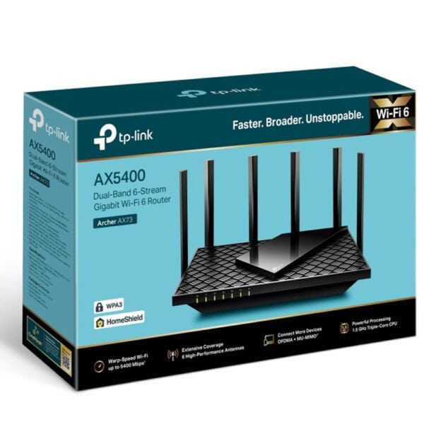 Tp Link Archer Ax73 Ax5400 Dual Band Wifi 6 Easymesh Router 4
