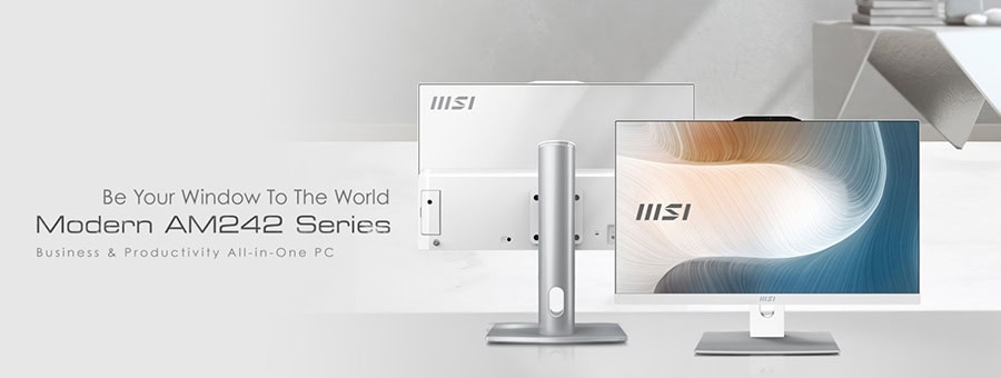 MSI MODERN AM242TP 12M-1678XTR Dokunmatik Beyaz All In One Bilgisayar H2