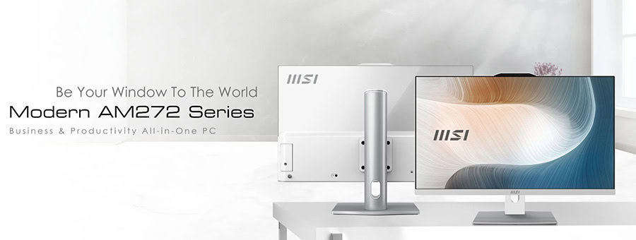 MSI MODERN AM272P 12M-1209TR Beyaz All In One Bilgisayar H2