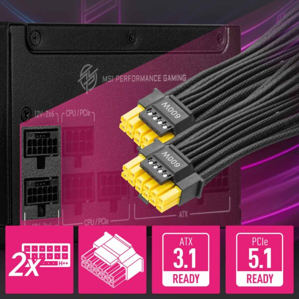 MSI MPG A1000GS PCIE5 1000W Güç Kaynağı h2