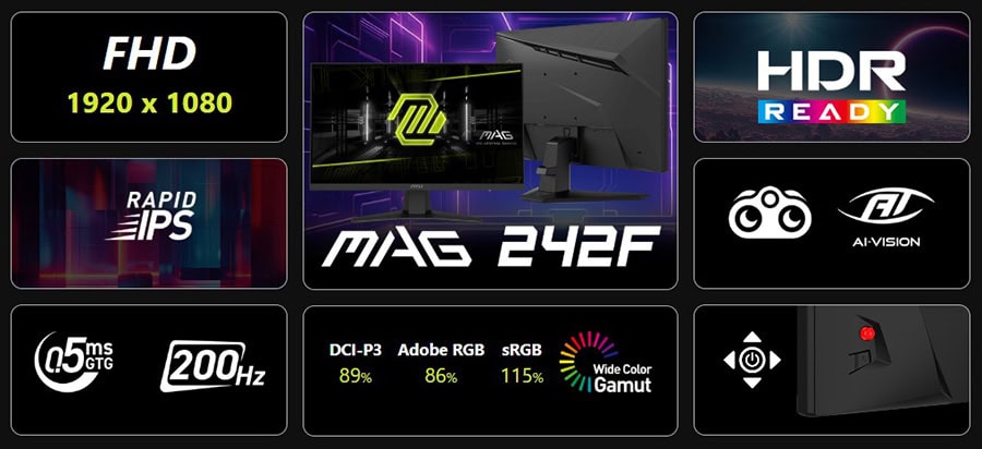 MSI MAG 242F Gaming Monitör H3