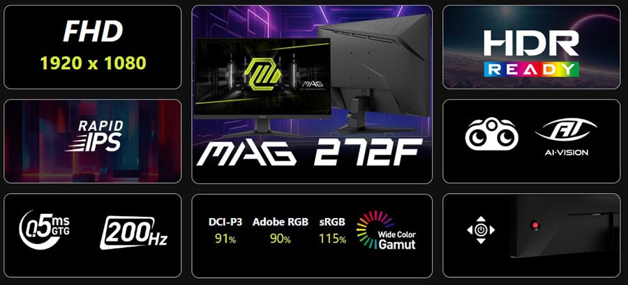 MSI MAG 272F Gaming Monitör H3