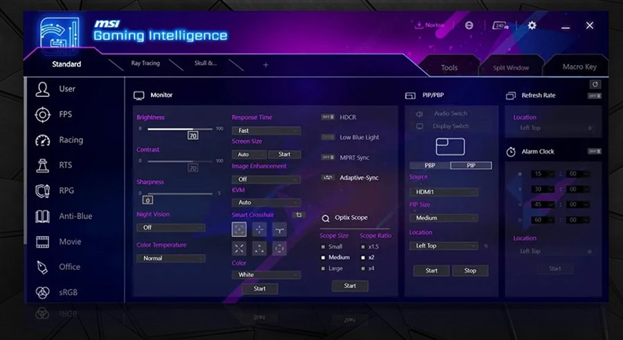 MSI MPG 322URX QD-OLED Gaming Monitör H11