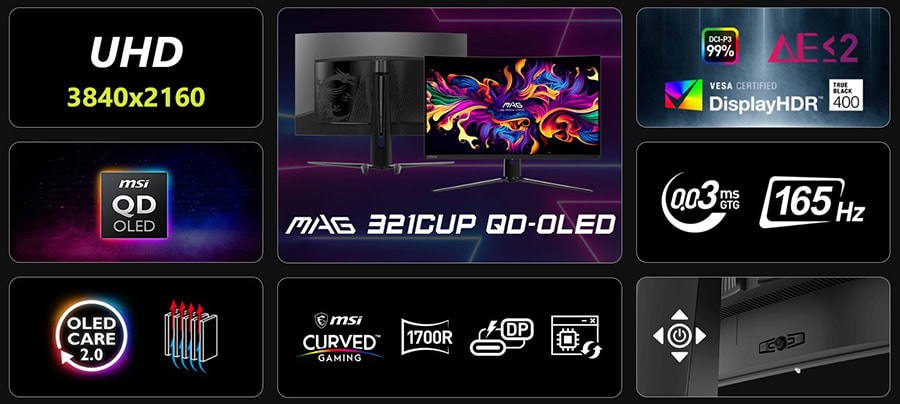 MSI MAG 321CUP QD-OLED Gaming Monitör H4