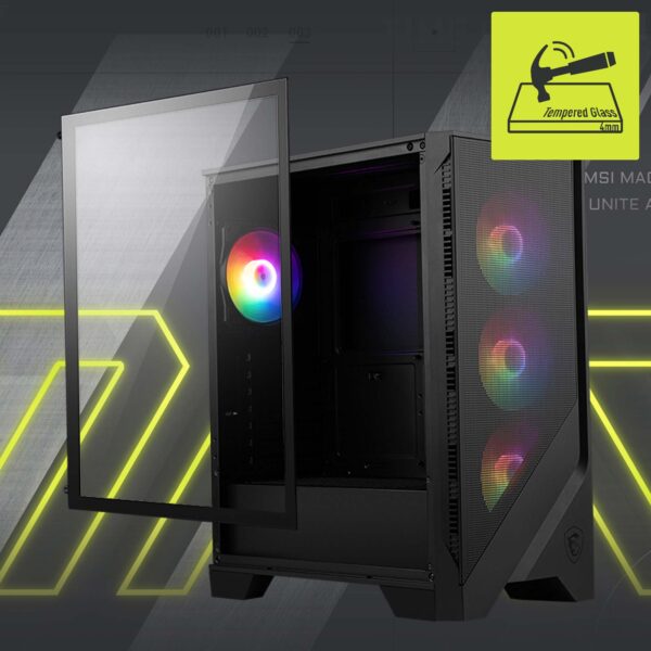 MSI MAG FORGE 121A B75 PCIE5 MAG A750BN 750W Mid Tower ATX Gaming Kasa H4