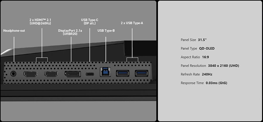 MSI MPG 322URX QD-OLED Gaming Monitör H21