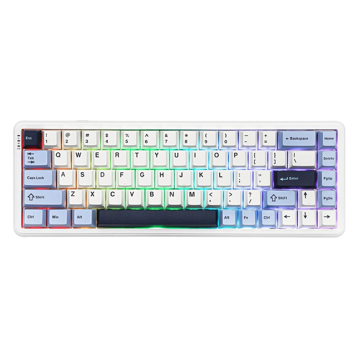 Ajazz Ak680 Max Blue White Front Printed Magnetic Rice Manyetik Switch Rgb Hotswap Mekanik Gaming Klavye 1