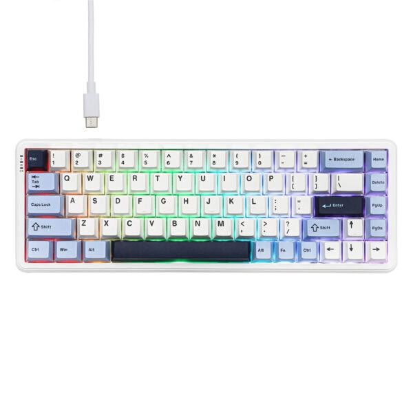 Ajazz Ak680 Max Blue White Front Printed Magnetic Rice Manyetik Switch Rgb Hotswap Mekanik Gaming Klavye 6
