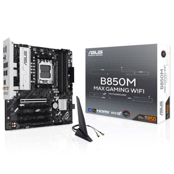 Asus B850m Max Gaming Wifi 8000mhz (oc) Ddr5 Soket Am5 M.2 Hdmi Dp Matx Anakart 1