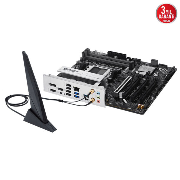 Asus B850m Max Gaming Wifi 8000mhz (oc) Ddr5 Soket Am5 M.2 Hdmi Dp Matx Anakart 12