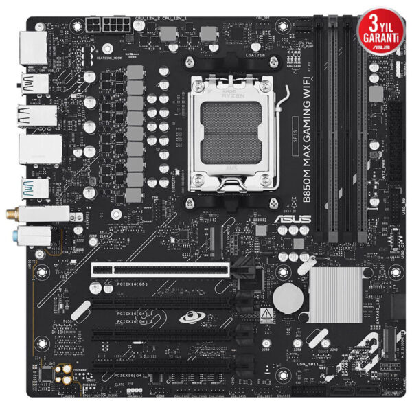 Asus B850m Max Gaming Wifi 8000mhz (oc) Ddr5 Soket Am5 M.2 Hdmi Dp Matx Anakart 4
