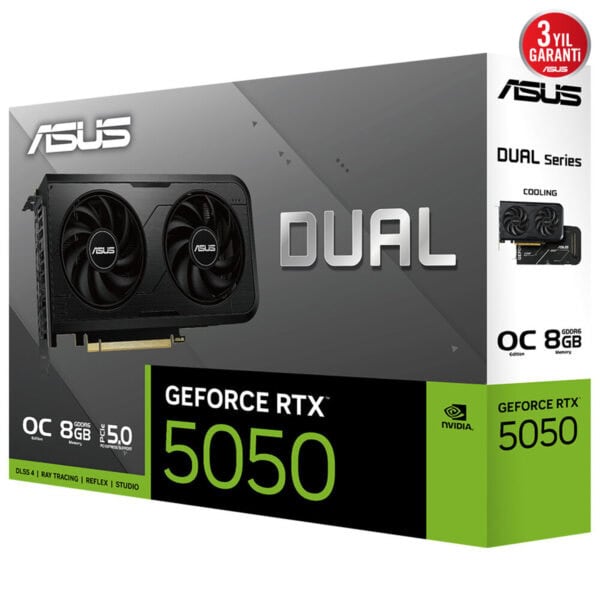 Asus Dual Geforce Rtx 5050 Oc 8gb Gddr6 128 Bit Dlss 4 Ekran Karti 15