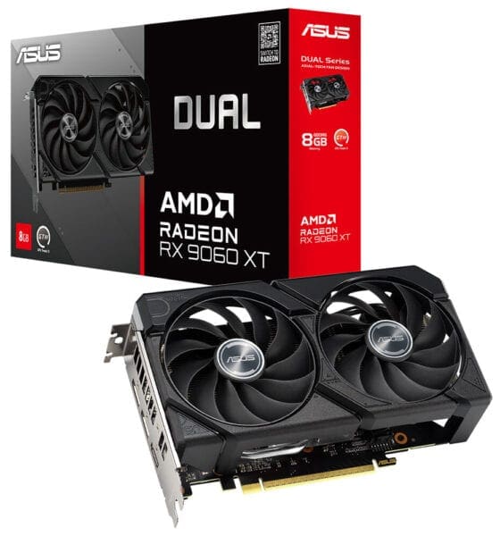 ASUS Dual Radeon™ RX9060XT 8G GDDR6 ASUS Dual Radeon RX 9060 XT Ekran Kartı H1