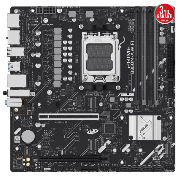 Asus Prime B850m A Wifi 8000mhz (oc) Ddr5 Soket Am5 M.2 Hdmi Dp Matx Anakart 4