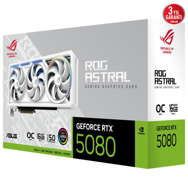 Asus Rog Astral Geforce Rtx 5080 Oc 16gb Gddr7 256 Bit Dlss 4 Ekran Kartı 19