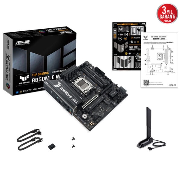 Asus Tuf Gaming B850m E Wifi 8000mhz Oc Ddr5 Soket Am5 M 2 Hdmi Dp Matx Anakart 12