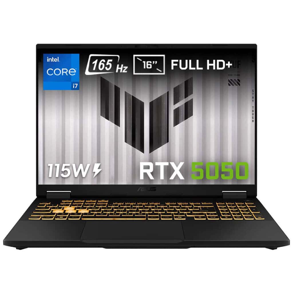 Asus Tuf Gaming F16 Fx608jhr Rv048 Gaming Intel Core I7 14650hx 16gb Ddr5 512gb Ssd Rtx5050 8gb 115w 16 Inç Full Hd+ 165hz Ips Level Freedos Gaming Laptop 1