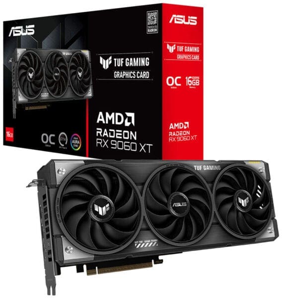 ASUS TUF Gaming Radeon™ RX 9060 XT OC Edition 16GB GDDR6 ASUS TUF Gaming Radeon RX 9060 XT Ekran Kartı H1