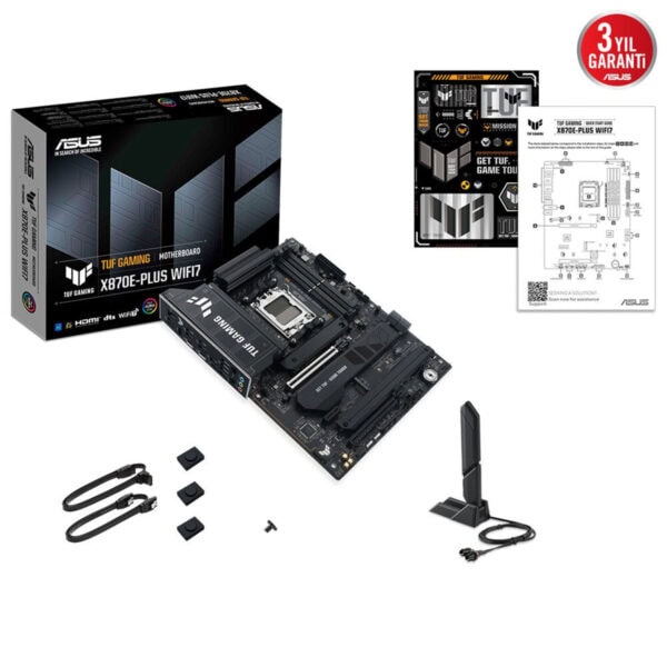 Asus Tuf Gaming X870e Plus Wifi7 8000mhz (oc) Ddr5 Soket Am5 M.2 Hdmi Atx Anakart 12