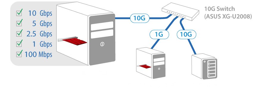 ASUS XG-C100C V2 10G Ağ Adaptörü a2