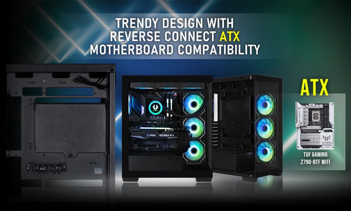 BitFenix X8 FISHTANK Gaming Kasa H3