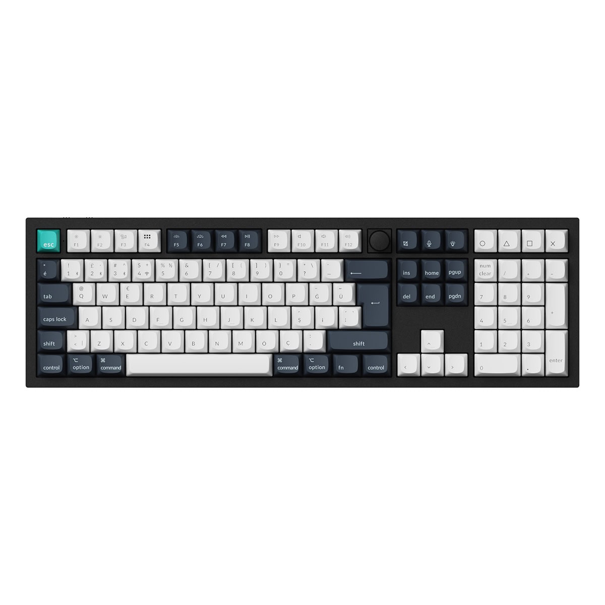 Keychron Q6 Max Qmk Via Carbon Black 100 Gateron Jupiter Red Switch Rgb Kablosuz Hotswap Mekanik Gaming Klavye Q6m M1 Tr 1