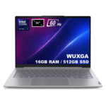 Yüksek performanslı oyun ve çalışma dizüstü bilgisayarı, 16GB RAM, 512GB SSD depolama, 14 inç ekran, 60Hz yenileme hızı, Intel Core işlemci, şık tasarım ve ergonomik klavye.
