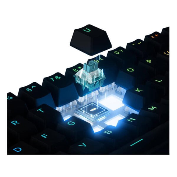Mchose Ace 60 Pro Black ` Hall Effect Ice Blue Manyetik Switch Rgb Hotswap Mekanik Gaming Klavye Ace60 3a 4