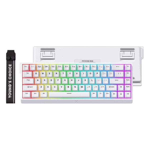 Mchose Ace68 E Sport White E Hall Effect Ice Blue Manyetik Switch Rgb Hotswap Mekanik Gaming Klavye Mc Ace68 15 5