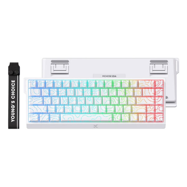 Mchose Ace68 E Sport White Topographic E Hall Effect Uranus Manyetik Switch Esports Rgb Hotswap Mekanik Gaming Klavye Mc Ace68 16 3