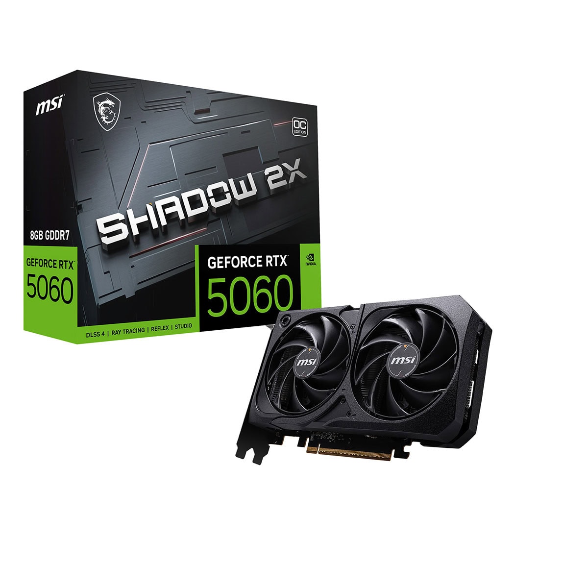 Msi Geforce Rtx 5060 8g Shadow 2x Oc 8gb Gddr7 128 Bit Dlss 4 Ekran Kartı 1