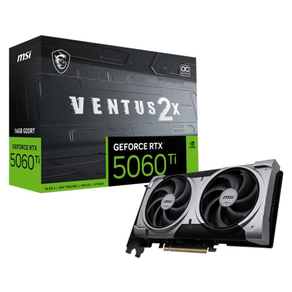 Msi Geforce Rtx 5060 Ti 16g Ventus 2x Oc Plus 16gb Gddr7 128 Bit Dlss 4 Ekran Kartı 1