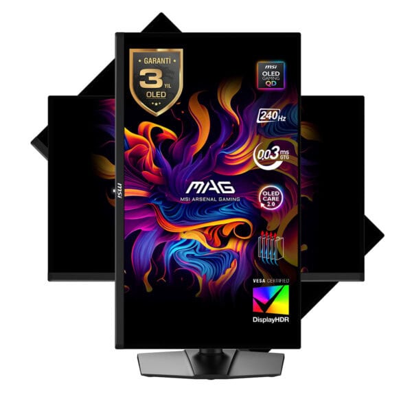 Msi Mag 271qp Qd Oled X24 26.5 Inç 240hz 0.03ms 2k Wqhd Adaptive Sync Qd Oled Pivot Gaming Monitör 13