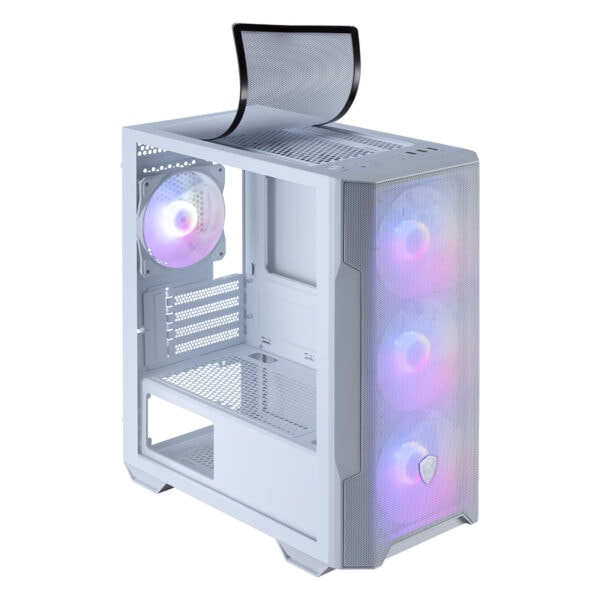 Msi Mag Forge M100r White Argb Mesh Temperli Cam Usb 3 2 Mid Tower Matx Gaming Kasa 6