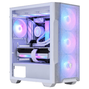 Msi Mag Forge M100r White Argb Mesh Temperli Cam Usb 3 2 Mid Tower Matx Gaming Kasa T2