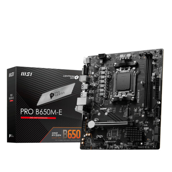 Msi Pro B650m E 6800mhz (oc) Ddr5 Soket Am5 M.2 Hdmi Vga Matx Anakart 1